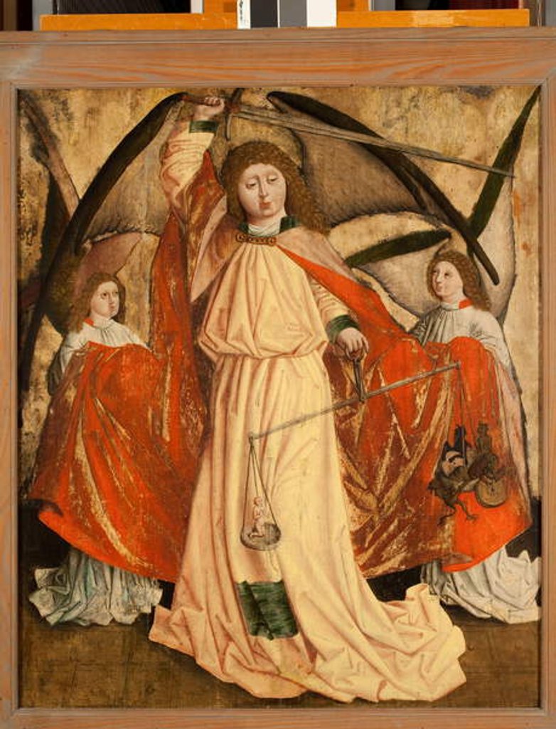 Detail of St. Michael weighing souls by Austrian School