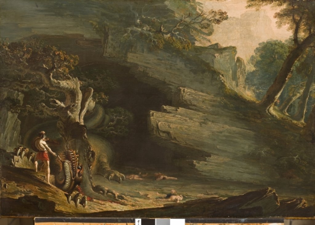 Detail of Cadmus and the Dragon, 1813 by John Martin