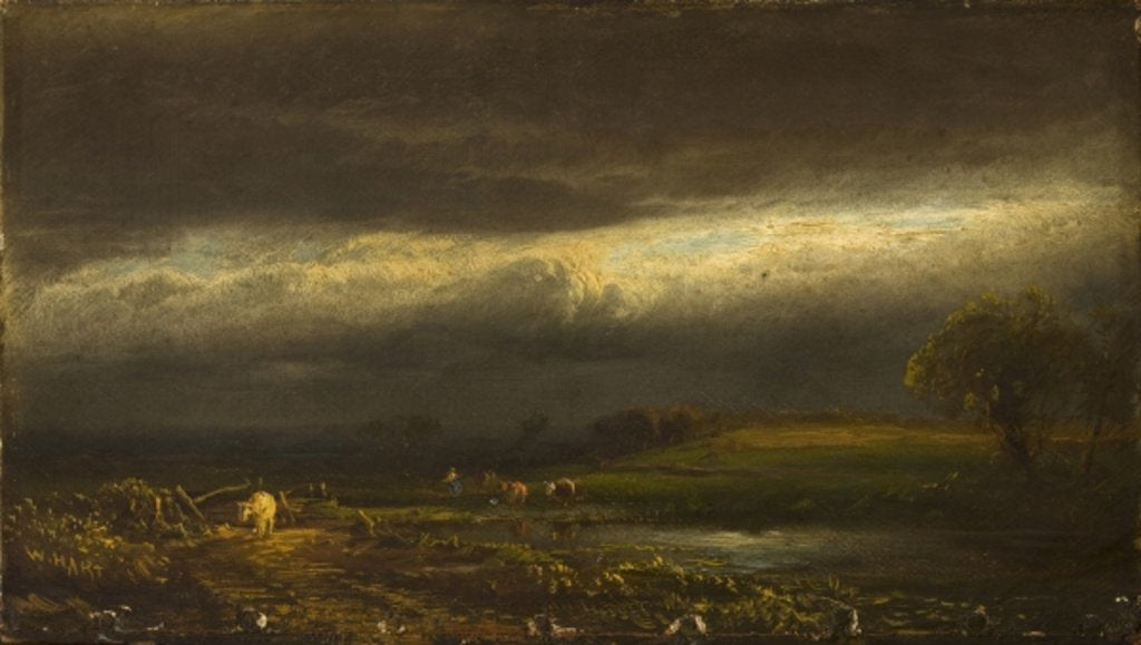 Detail of Coming Storm, Lake Cayuga by William Hart