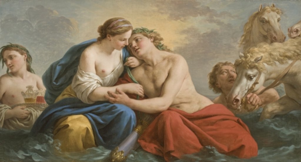 Detail of Sunset, 1772 by Louis Jean Francois I Lagrenee