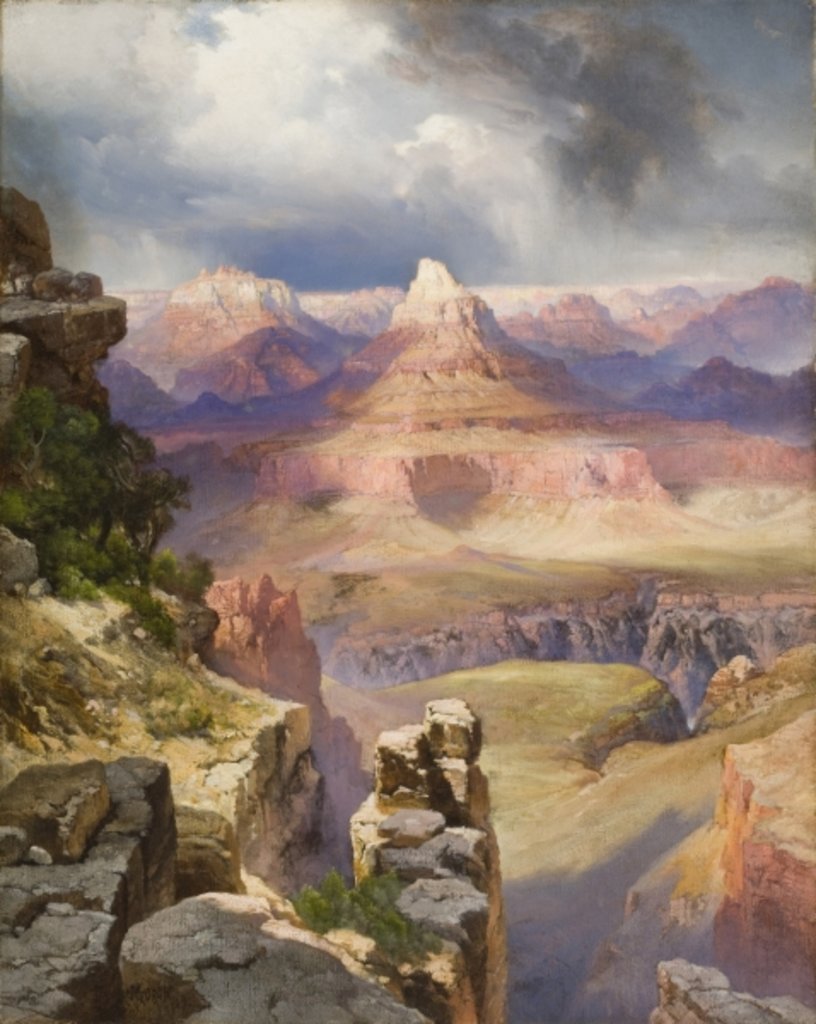 Detail of The Grand Canyon, 1909 by Thomas Moran