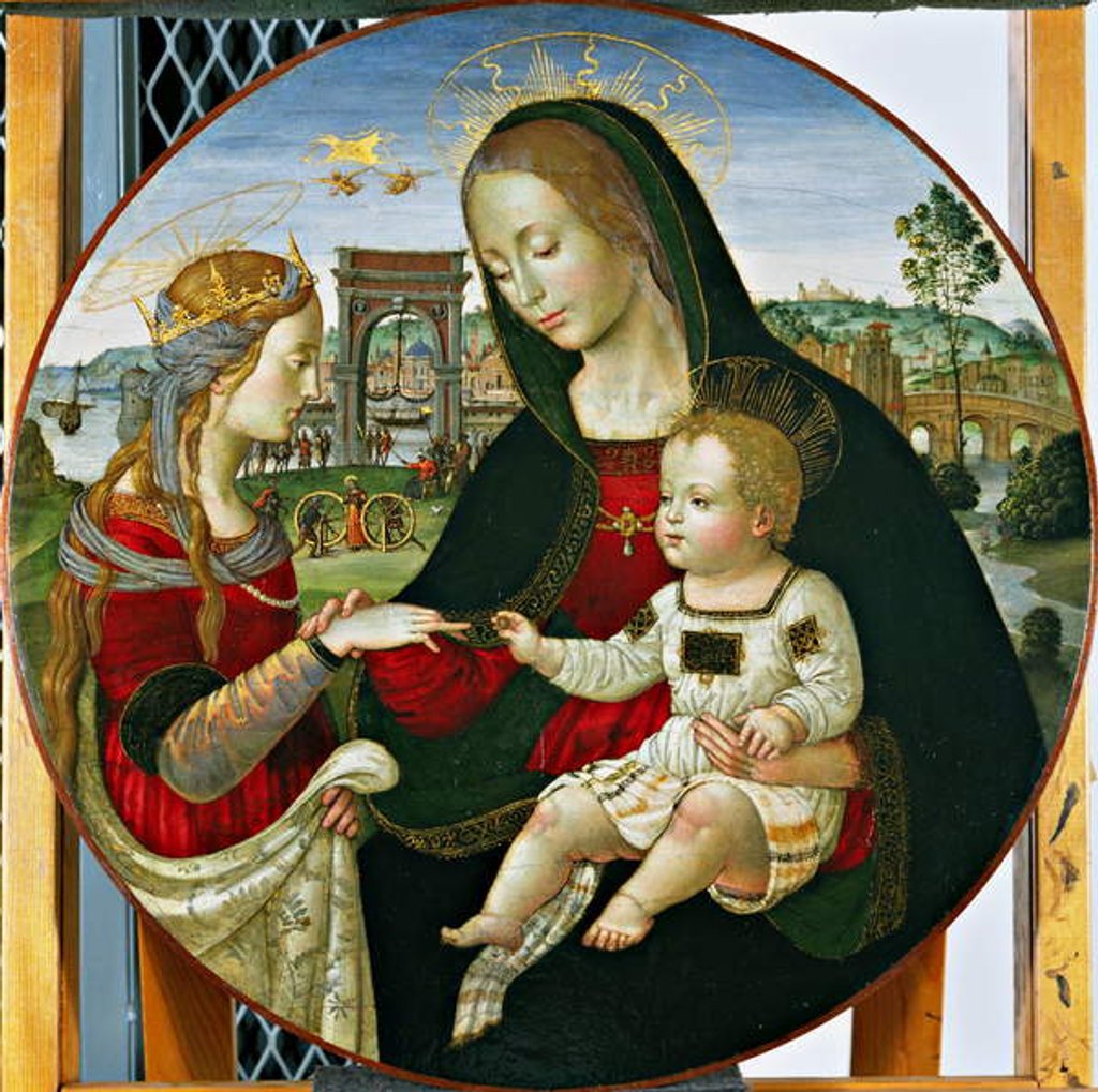 Detail of The Mystic Marriage of St. Catherine, 1502-03 by Baldassarre Peruzzi