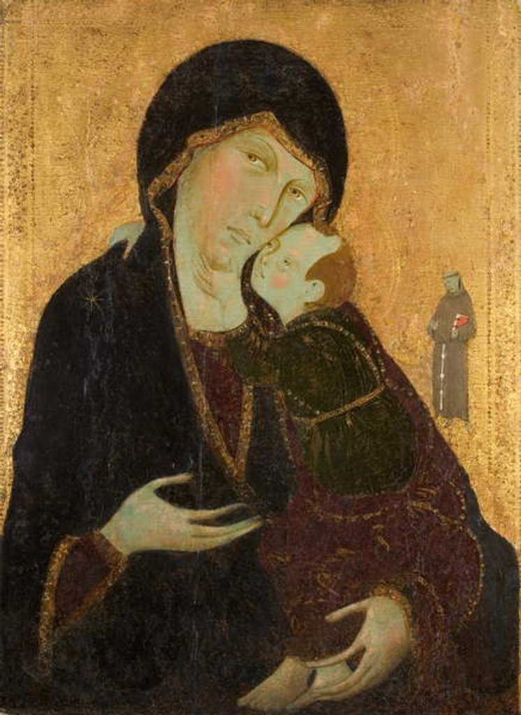 Detail of Madonna and Child with St. Francis, c.1285 by Sienese School