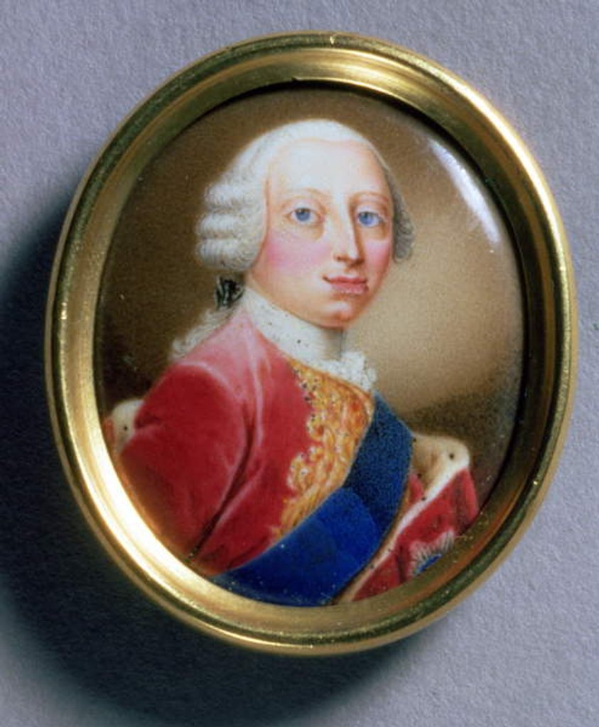 Detail of Portrait Miniature of Frederick Louis, Prince of Wales, 1755 88;Frederick Louis, Prince of Wales; by Gaetano Manini