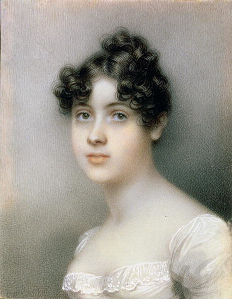 Detail of Portrait Miniature of Girl in a White Dress, c.1815 by Mary Ann Knight