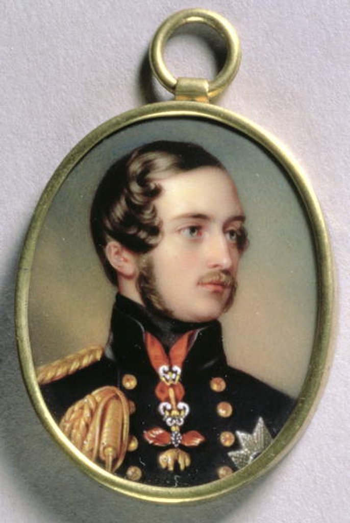 Detail of Portrait Miniature of Prince Albert, 1842 by Henry Pierce Bone