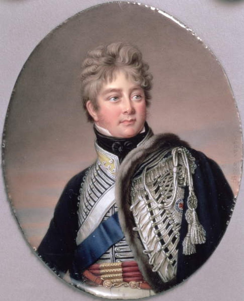 Detail of Portrait Miniature of George IV 1805 by Henry Bone
