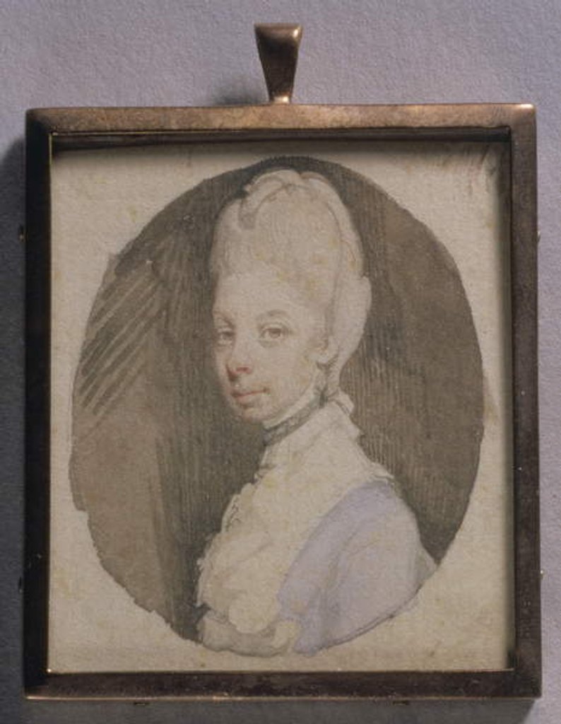 Detail of Portrait Miniature of Queen Charlotte, c.1772 by Jeremiah Meyer