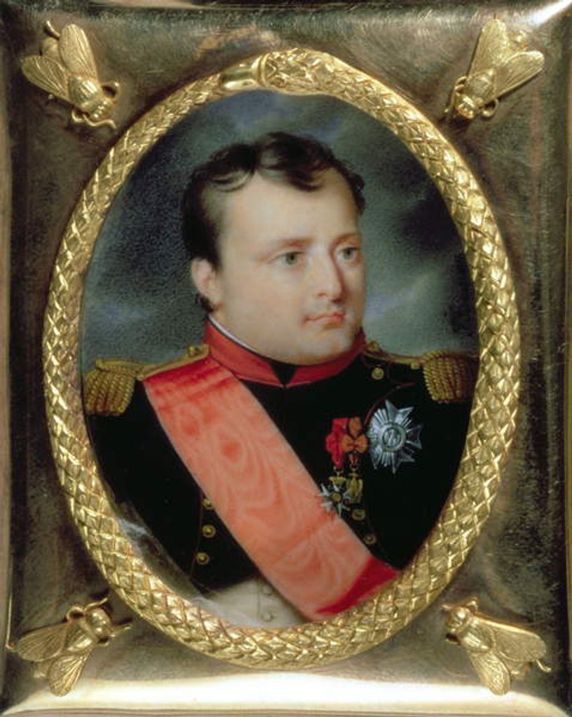 Detail of Portrait Miniature of Napoleon Bonaparte, 1815 by J. Parent