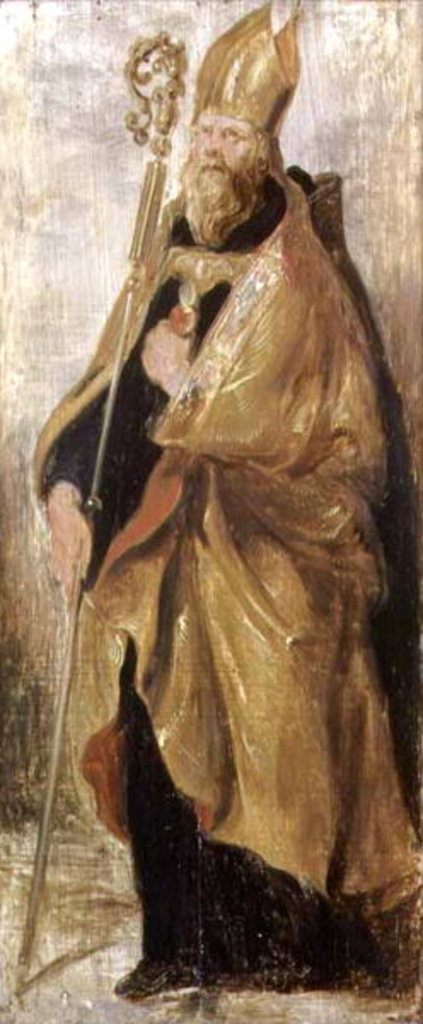 Detail of St. Augustine of Hippo, 17th century by Peter Paul Rubens