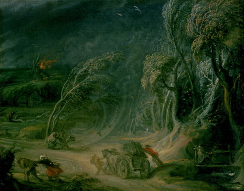 Detail of Landscape: A Storm by Peter Paul Rubens