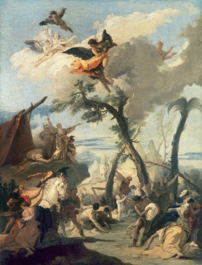 Detail of The Gathering of the Manna, 18th century by Giovanni Battista Tiepolo