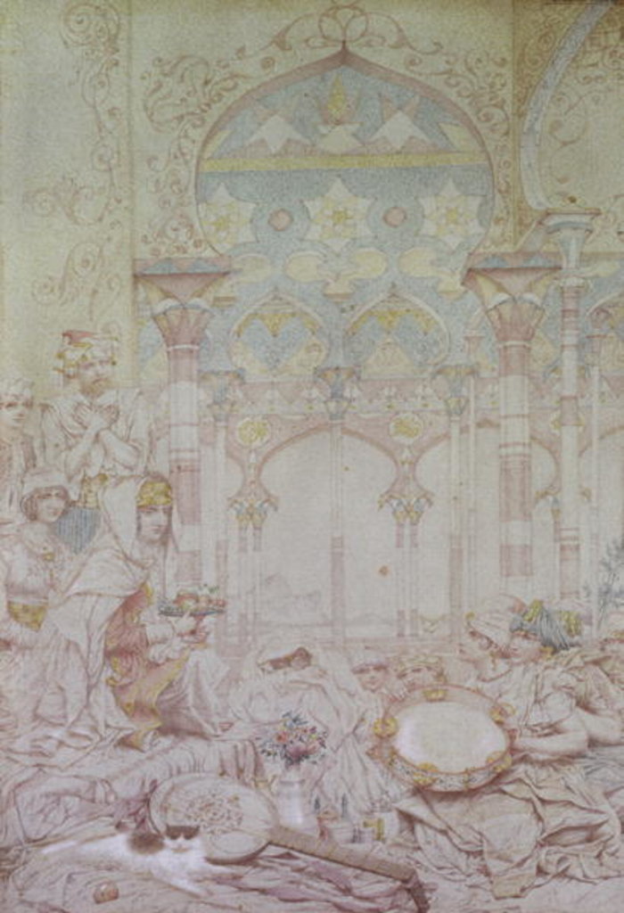 Detail of Fantasy in a Egyptian Harem, 1865 by Richard Dadd