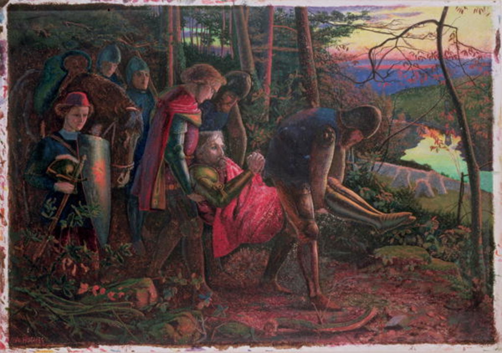 Detail of The Knight of the Sun, 1860 by Arthur Hughes