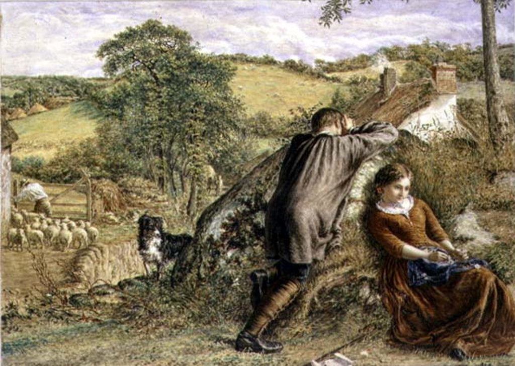 Detail of The Shepherd's Suit Rejected, 1867 by William Vandyke Patten