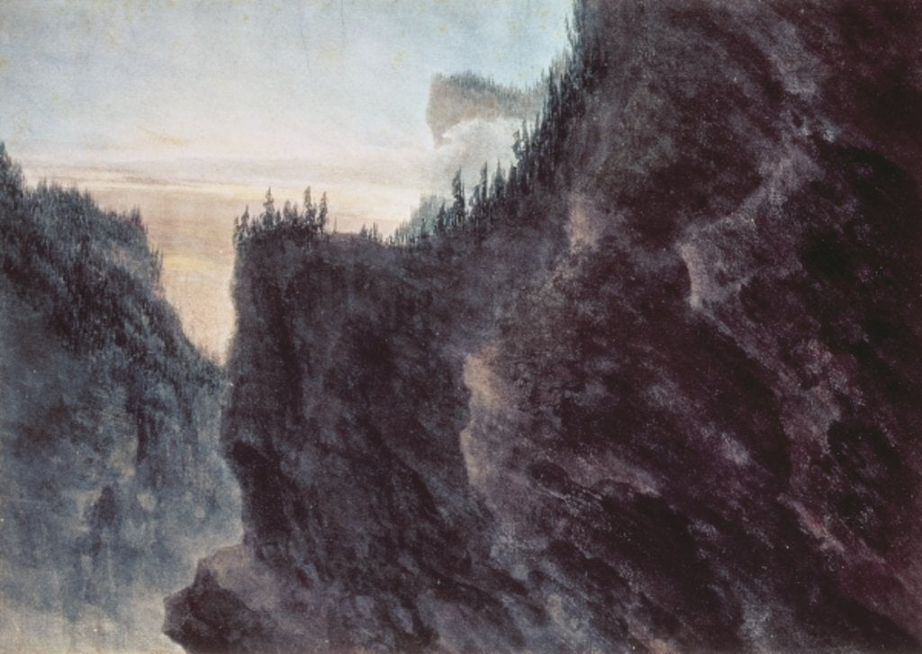 Detail of Entrance to the Valley of the Grande Chartreuse, 18th century by John Robert Cozens
