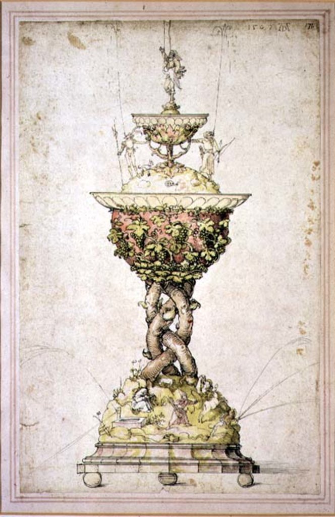Detail of Design for a Table Fountain, 1509 by Albrecht Dürer or Duerer