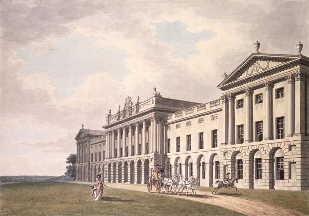 Detail of View of Heveningham Hall in Suffolk, the Seat of Sir Gerrard Vanneck, 18th century by Thomas van der Wilt