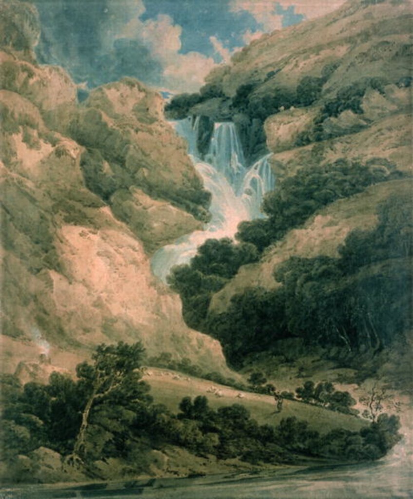 Detail of The Gorge of Watendlath with the Falls of Lodore by Thomas Girtin