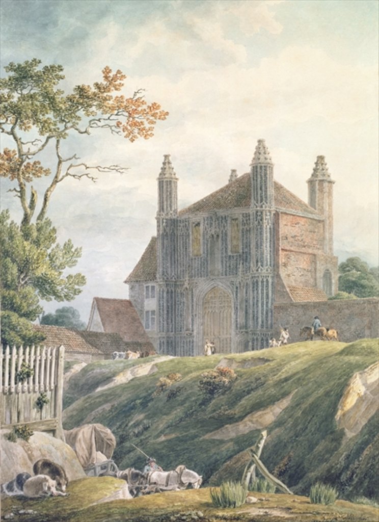 Detail of St. John's Abbey Gate, Colchester, 18th century by Michael Rooker