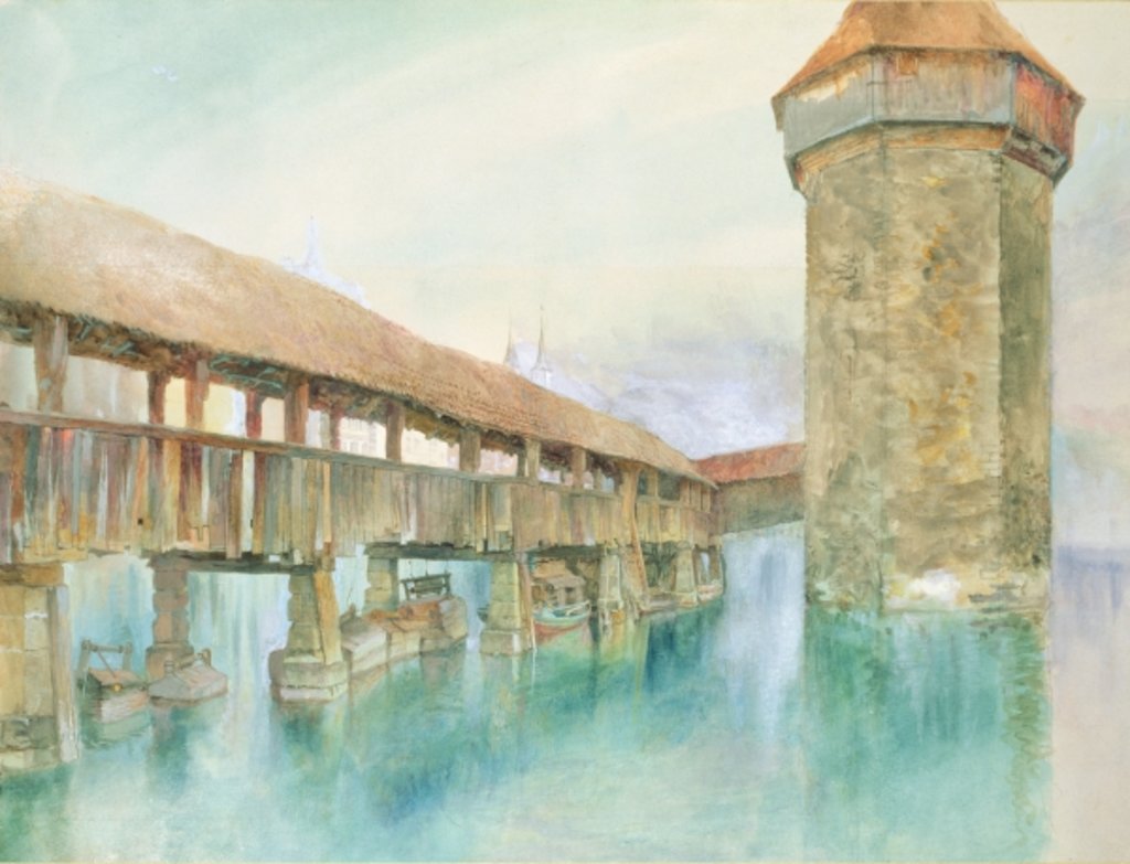 Detail of Kapelbrucke, Lucerne, 19th century by John Ruskin