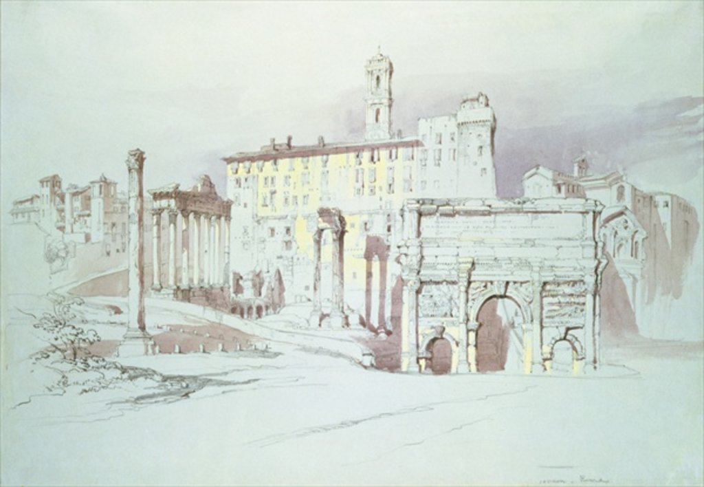 Detail of The Forum, Rome, 19th century by John Ruskin