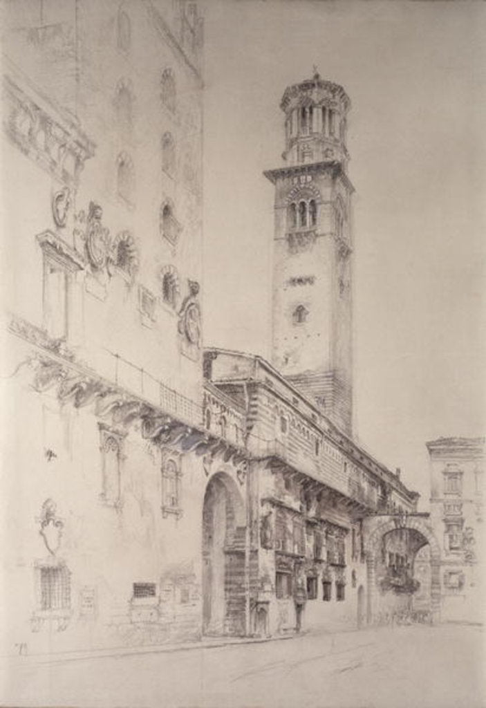 Detail of Piazza dei Signori, Verona, 19th century by John Ruskin