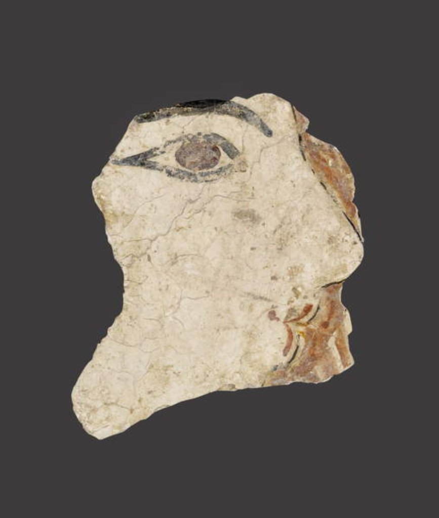 Detail of Fragment of a fresco depicting a woman's face, Late Minoan I Period by Minoan Minoan