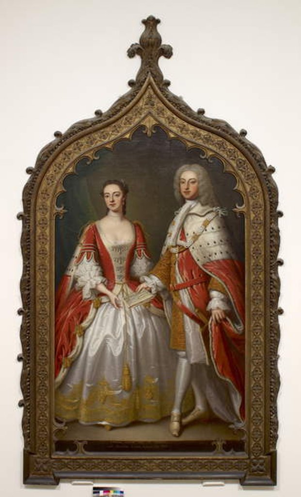 Detail of Thomas Fermor, 1st Earl of Pomfret and Henrietta Louisa, Countess of Pomfret, c.1750 by Thomas Bardwell