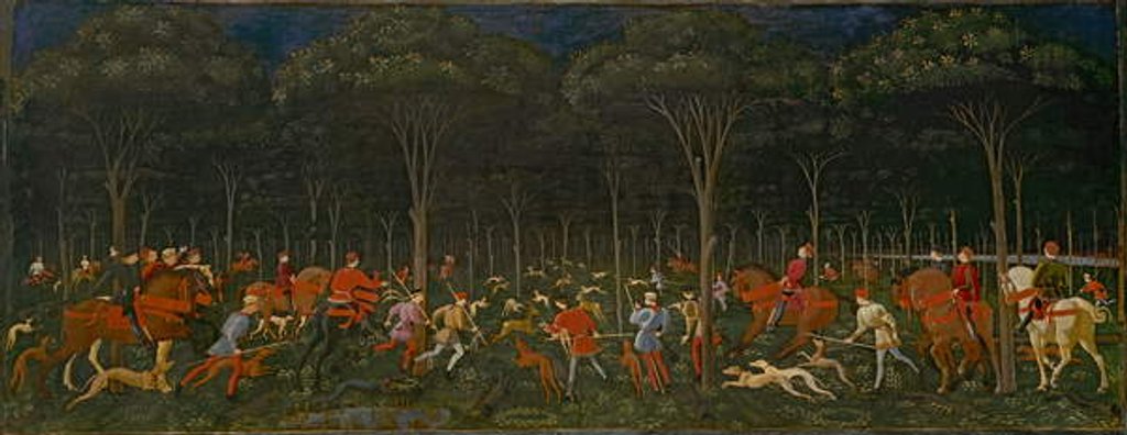 Detail of The Hunt in the Forest, c.1465-70 by Paolo Uccello