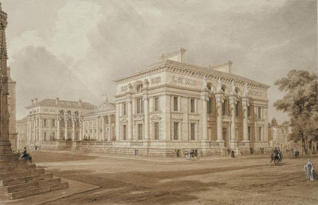 Detail of South East View of the Taylor Building and University Galleries by Frederick Mackenzie