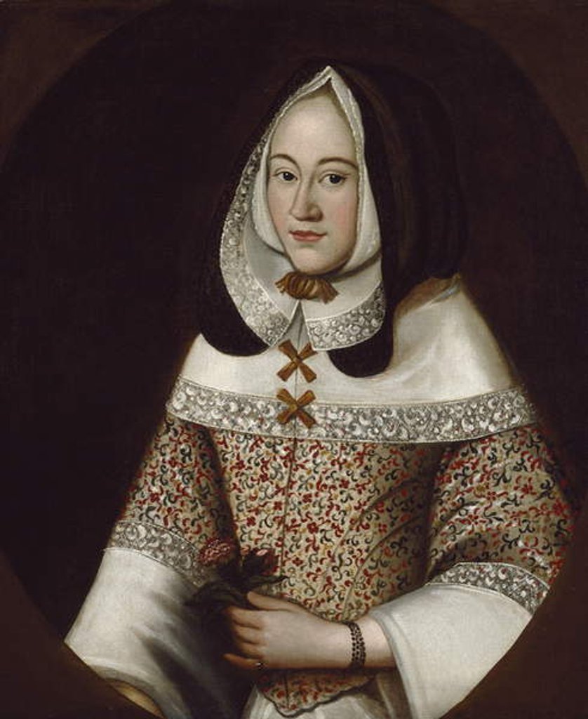 Detail of Jane, first Wife of John Tradescant the Younger, c.1630 by British School