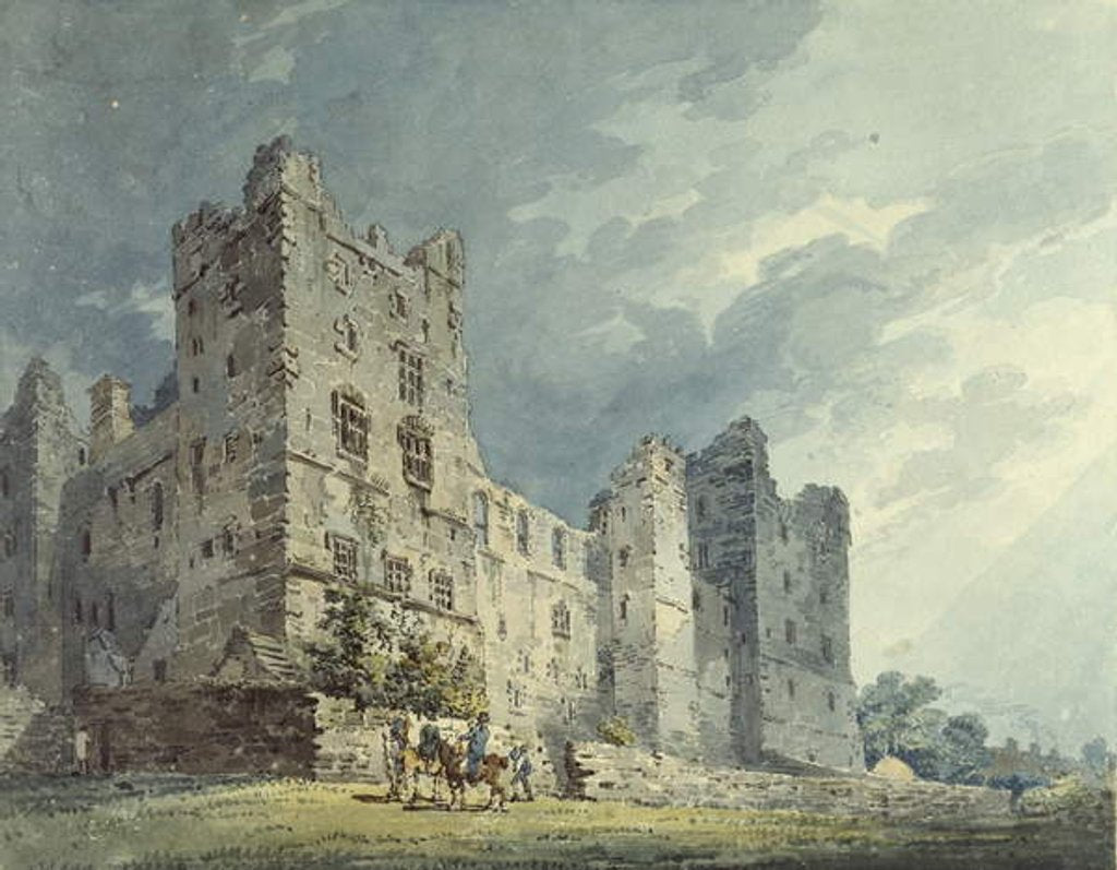 Detail of Bolton Castle, Yorkshire by Thomas Girtin