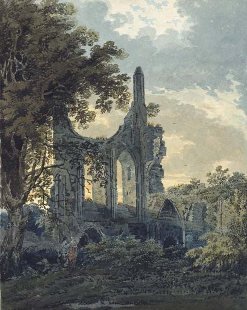 Detail of Byland Abbey, Yorkshire, c.1793 by Thomas Girtin