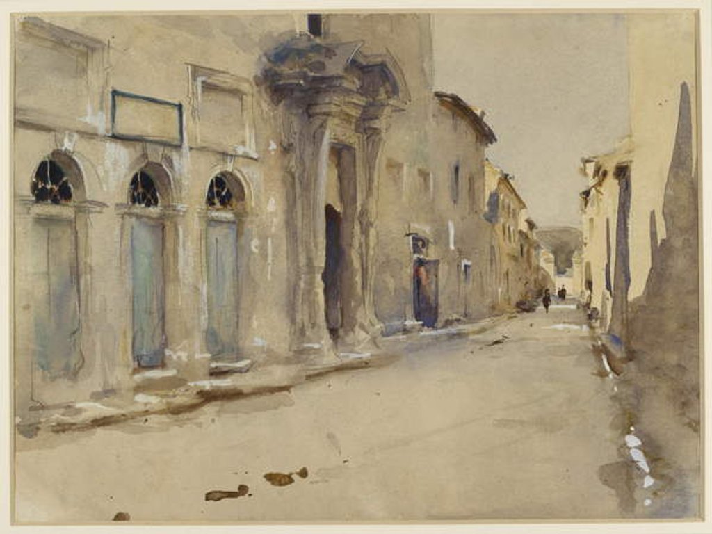 Detail of A Street in Spain by John Singer Sargent