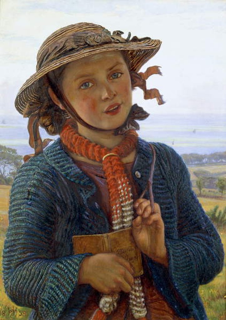 Detail of The School-Girl's Hymn, 1859 by William Holman Hunt