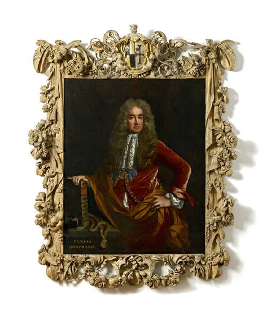 Detail of Elias Ashmole, c. 1681 - 1682 by John Riley