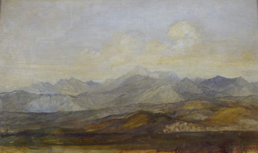 Detail of The Carrara Mountains from Pisa, 1845 - 1846 by George Frederic Watts