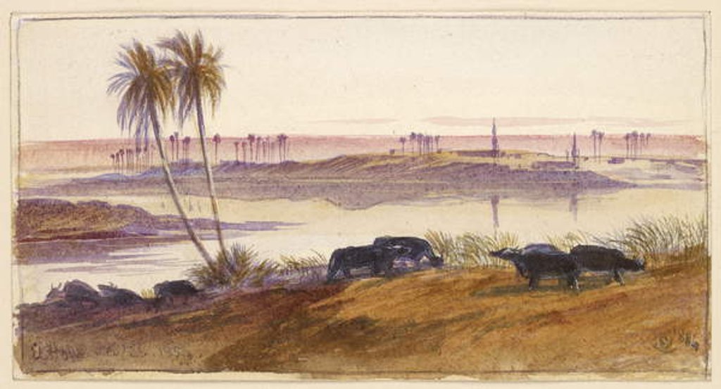 Detail of El Hon, Egypt, 1884 by Edward Lear