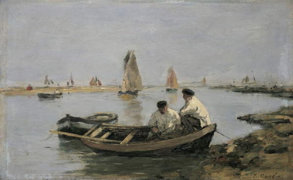 Detail of The Estuary by Eugene Louis Boudin
