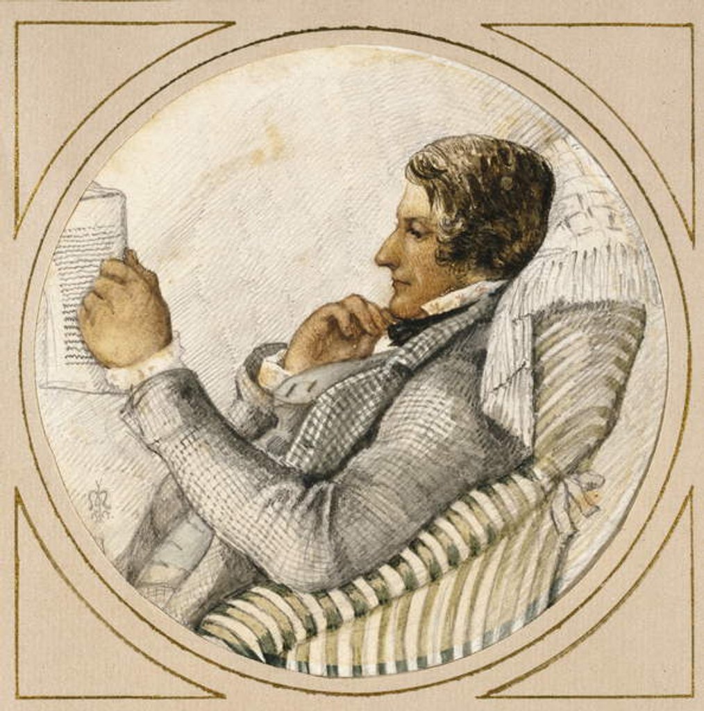 Detail of Portrait of Ford Madox Brown by John Everett Millais