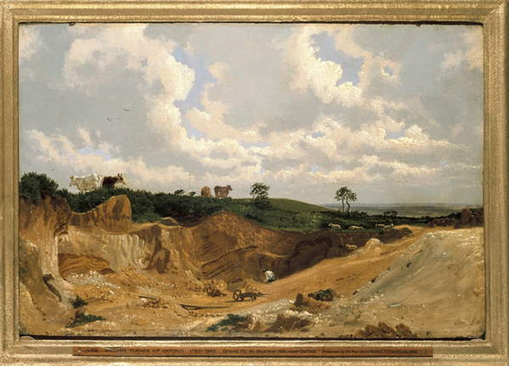 Detail of Gravel Pit on Shotover Hill, near Oxford, c. 1818 by William Turner