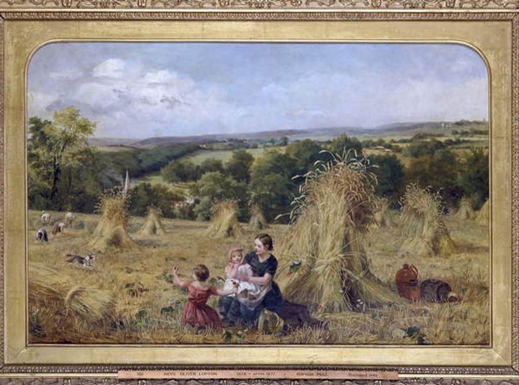 Detail of The Harvest Field, 1857 - 1858 by Nevil Oliver Lupton