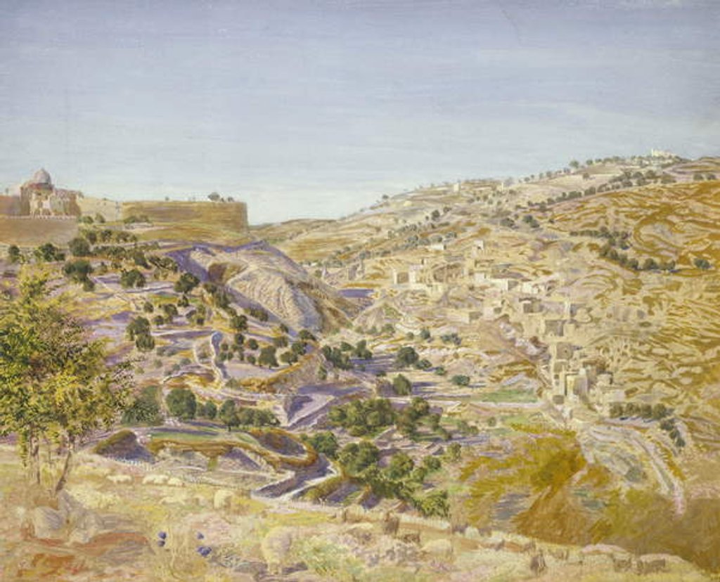 Detail of View of Jerusalem, 1854 by Thomas Seddon