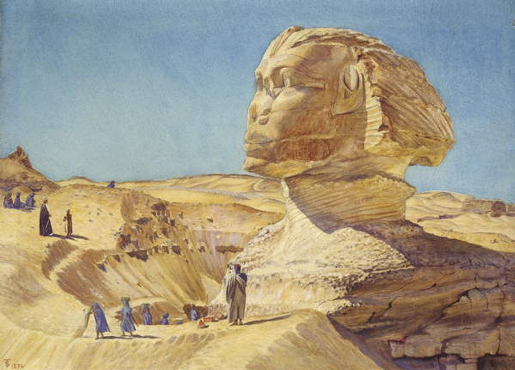 Detail of The Great Sphinx at the Pyramids of Giza, 1854 by Thomas Seddon