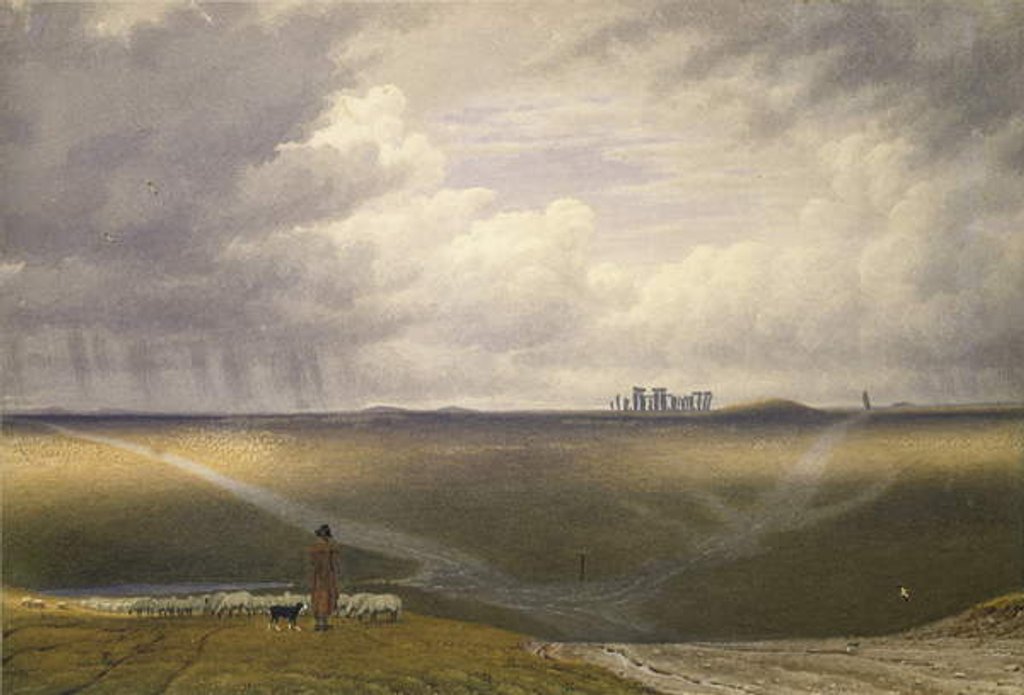 Detail of Stonehenge - A Showery Day by William Turner