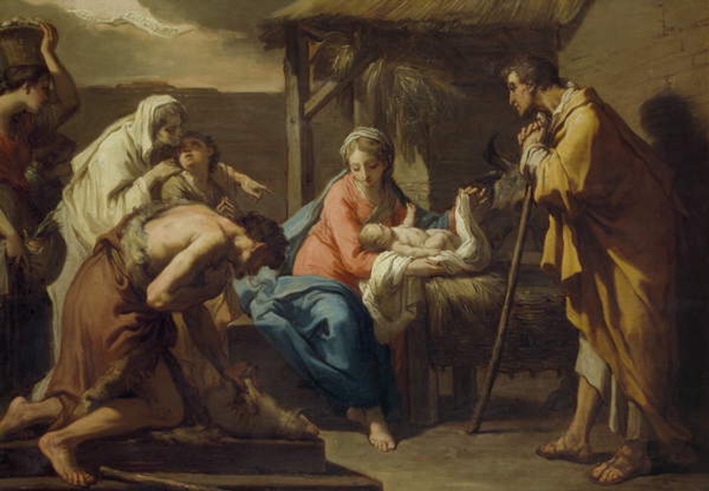 Detail of The Adoration of the Shepherds, post 1798 by Gaetano Gandolfi