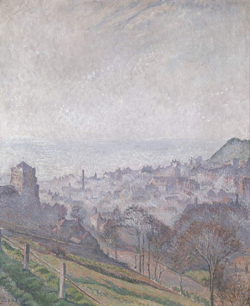 Detail of Hastings: Mist, Sun and Smoke, 1918 by Lucien Pissarro
