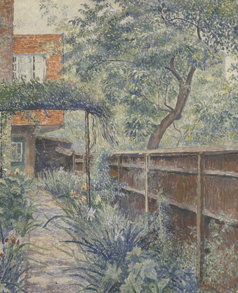 Detail of My Studio Garden, 1938 by Lucien Pissarro