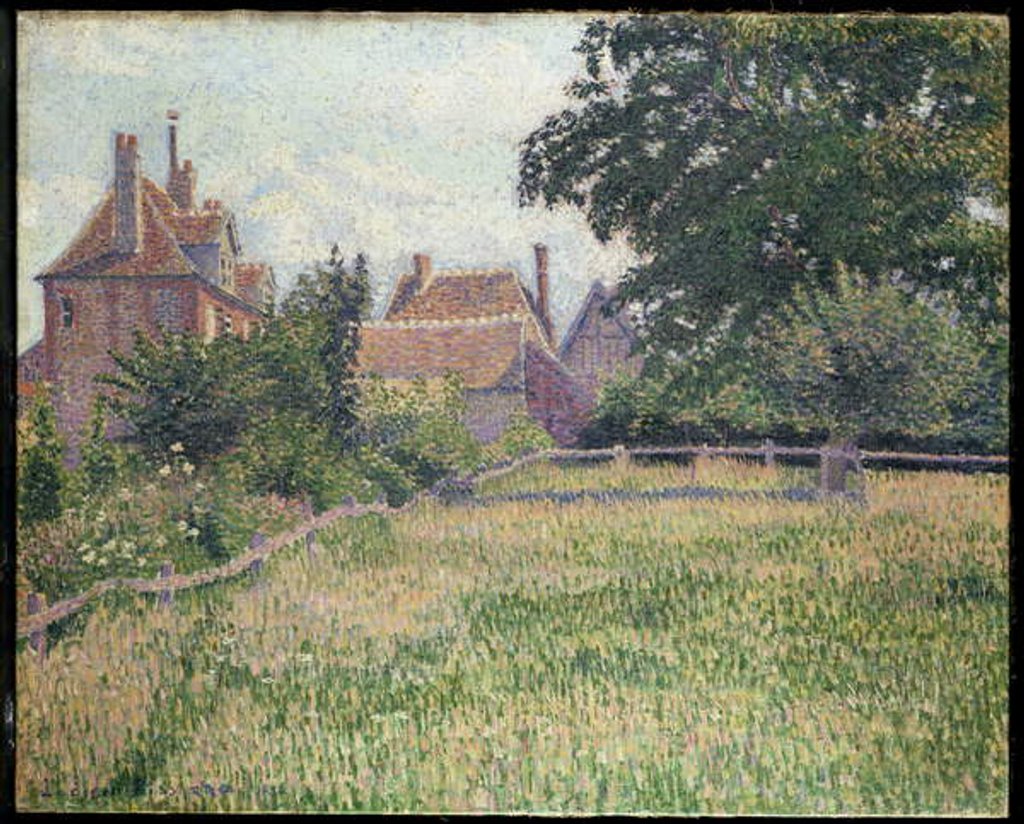 Detail of La Maison de la Sourde, Éragny, 1886 by Lucien Pissarro